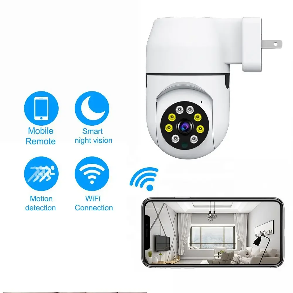 Telecamera Ip Hd 1080P Wifi Security Motion Detection Monitor Remoto Mobile Visione Notturna Wireless Baby Dog Camcorder Sorveglianza
