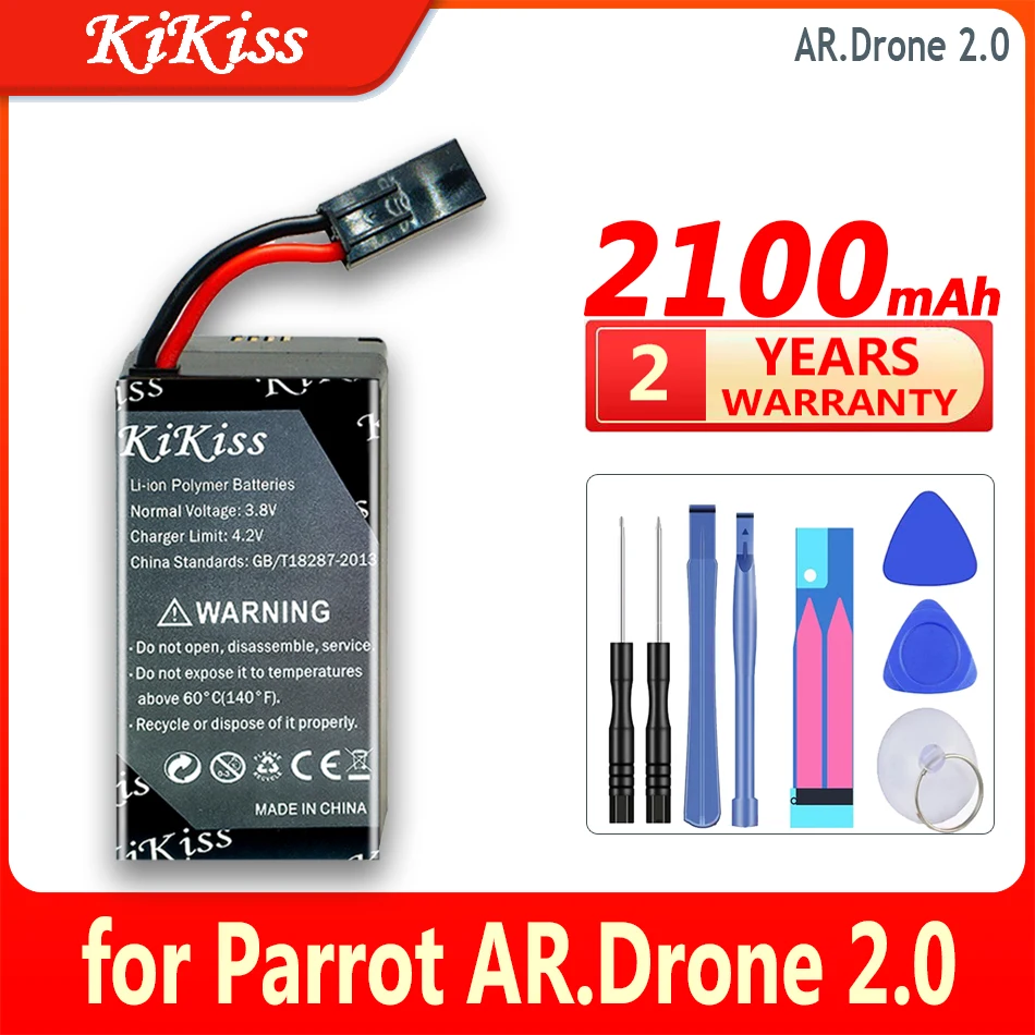 Batteria Kikiss Da 2100Mah Per Parrot Ar.Drone 2.0 Quadcopter Lungo Tempo Di Volo