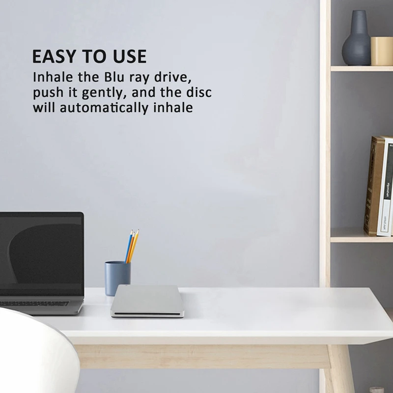 External 3D Blu Ray DVD Drive USB 3.0 And Type-C Blu Ray CD DVD Drive Player Ultra Slim Slot-In CD Burner
