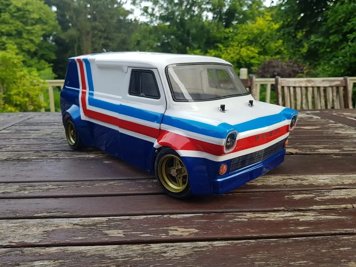 1/10 Super Van Wide body RC PC body shell lampshade 190mm width