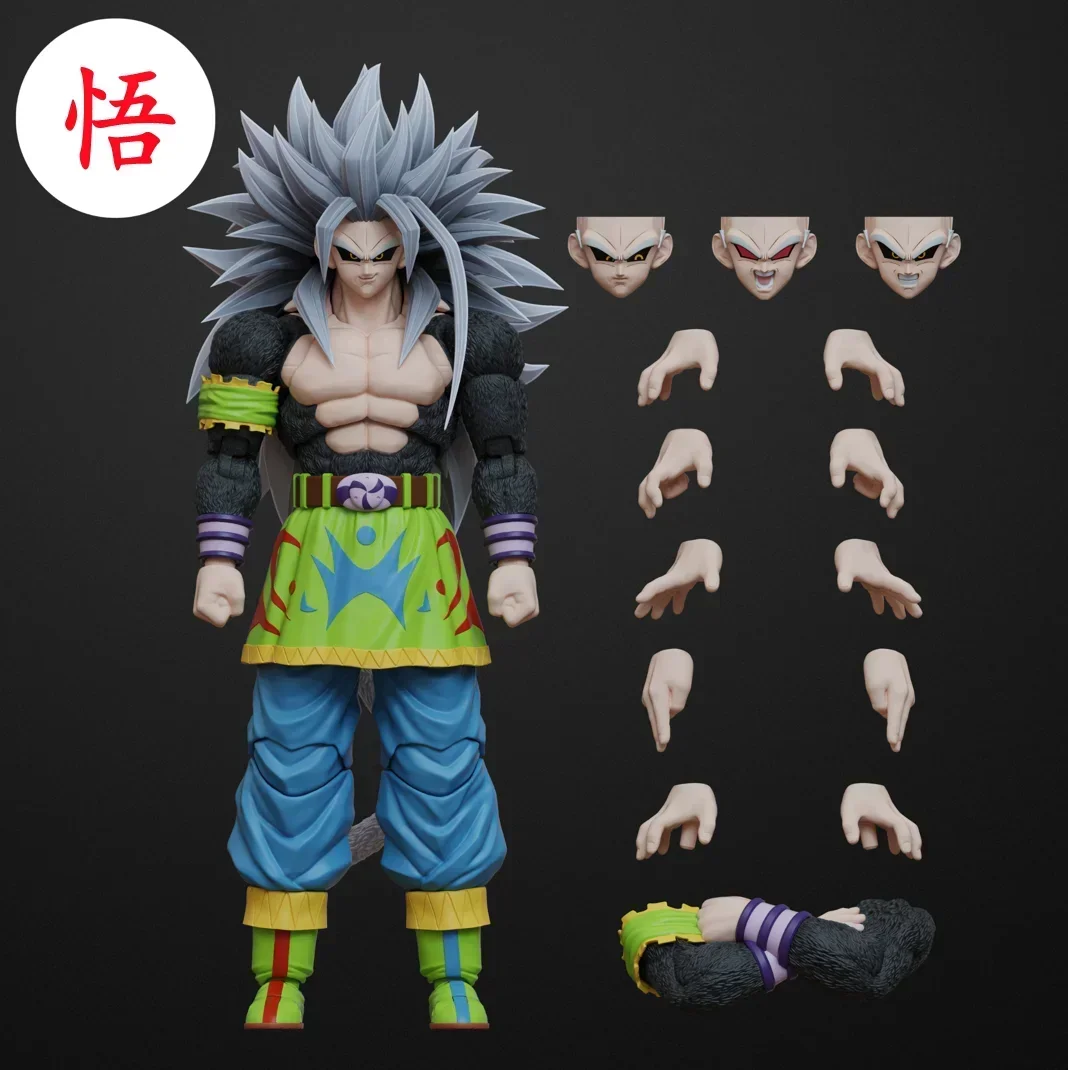 Original Dragon Ball Z Shf Super Saiyan Figure Ssj5 Bd027 028 029 Goku Action Figurine Beast Deities Kong Studio Toy Model Gift images - 6