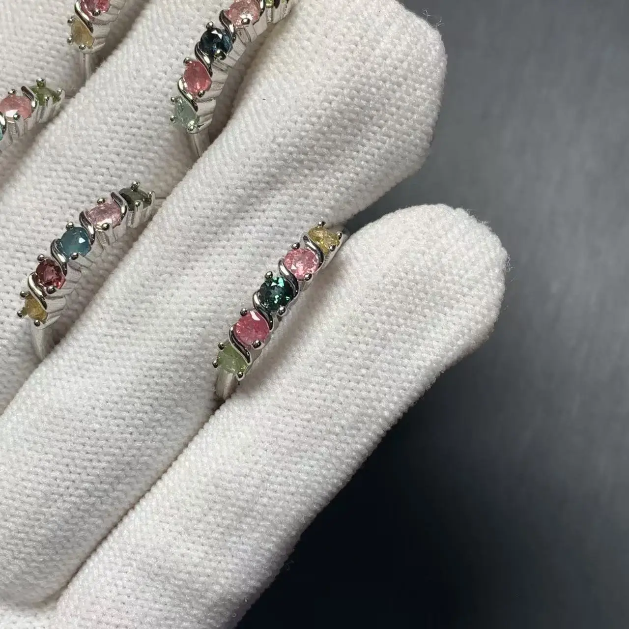 New Arrival Natural Tourmaline Rings Female  Jewelry For Women Gift Copper Cute Stone Flower