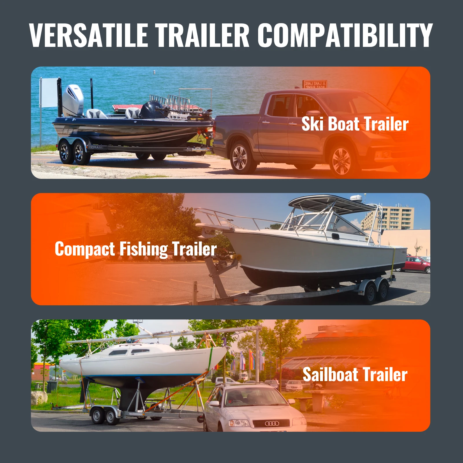 2PCS Boat Trailer Guide Rustproof Galvanized Steel Trailer Guide ons Guides with PVC Pipes for Boat boat trailer guide