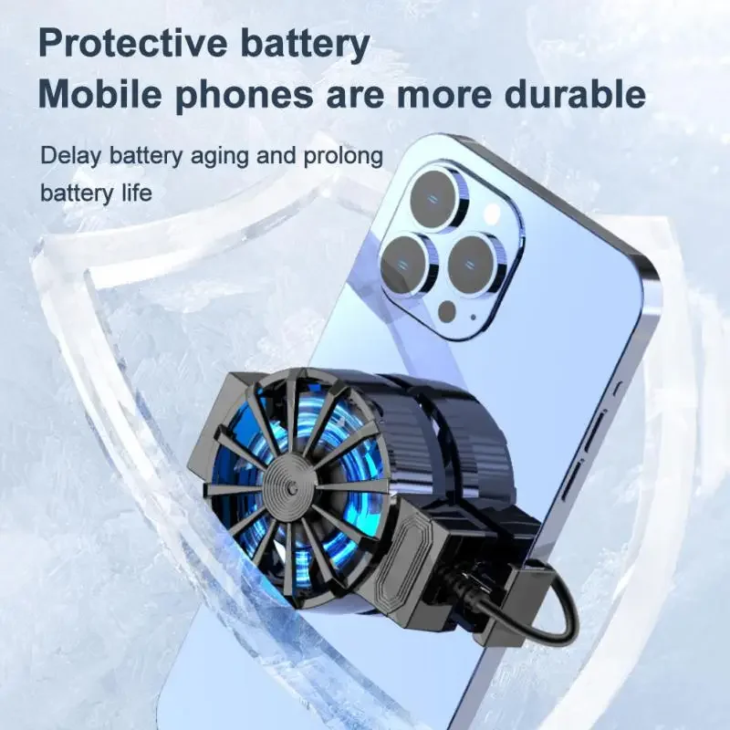 Universal Mobile Phone Cooler Cellphone Portable Cooling Fan Radiator for Pubg Game Cool Heat Sink for Huawei Iphone Xiaomi phone cooler mobile radiator cell phone fan
