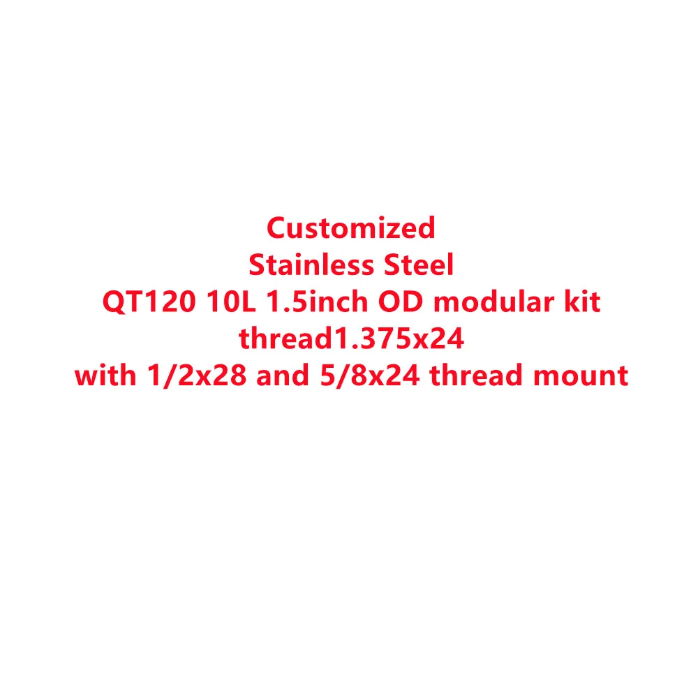 Filtro De Tubo De Limpieza Modular De Acero Inoxidable Mst 1,5X24, Kit De 1/2X28 + 5/8X24 Tapas, 8 Tazas De Cono De Tornillo De