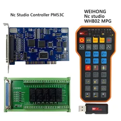 CNC Pm53c Nc Studio 3-axis Controller V8 Compatible With Weihong Control System Usb Wireless Remote Control Xhc WHB02