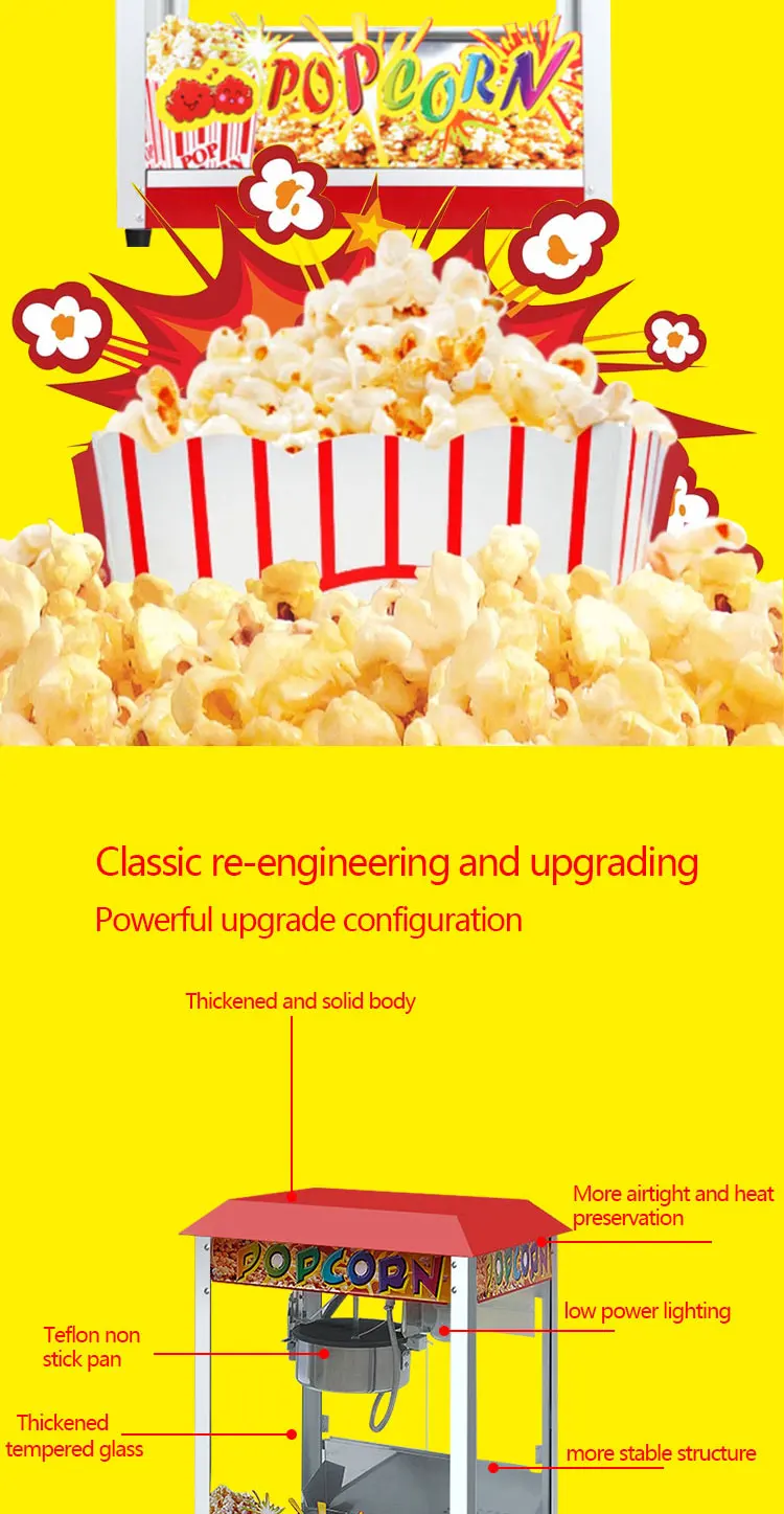 Description Picture 5 of itemCompetitive Price Portable Commercial Electric Automatic Stainless Steel Popcorn Maker Machine