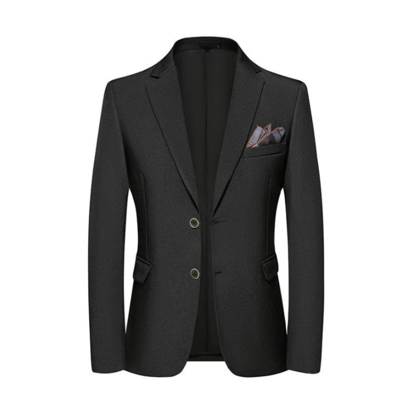 High Quality 2023 New Men's Fashion All-in-one Banquet Korean Version Slim Handsome Trend Business Casual  Four Seasons  Blazers 5