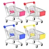 Supermarket Hand Trolley Mini Shopping Cart Desktop Decoration Storage Toy Gift 3