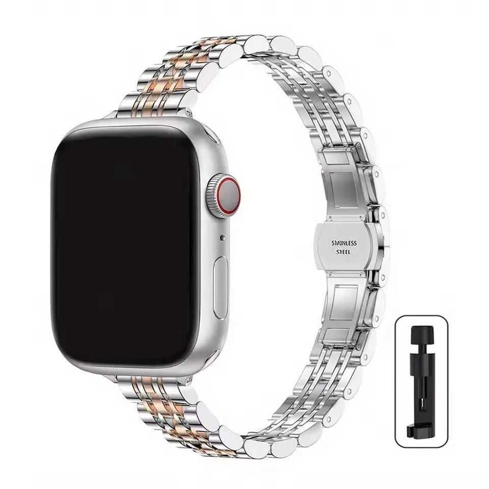 Elegant Stainless Steel Slim Watch Band Strap