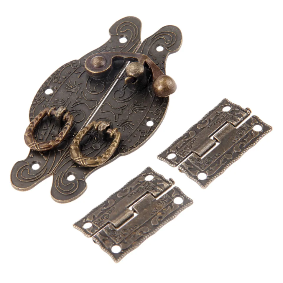 30 Serrature Hasp Vintage Per Scatole Di Legno - Chiavistelli Decorativi Con Viti - Foto 8