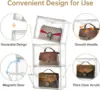 Purse Organizer for Closet,Clear Acrylic Display Case for Handbag Organizer, Purse Storage Box with Magnetic Door 5