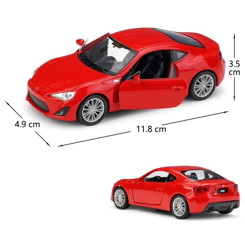 1/36 TOYOTA GT 86 Scion FR-S Toy Car Model RMZ CiTY Diecast Metal Vehicle Miniature Pull Back Collection Gift For Children Boys 6