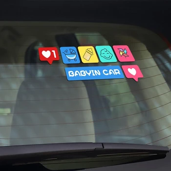 Baby in car a bordo adesivi per auto cartoni animati veicoli simpatici adorabili come una decorazione riflettente per il bagagliaio del paraurti della finestra del parabrezza