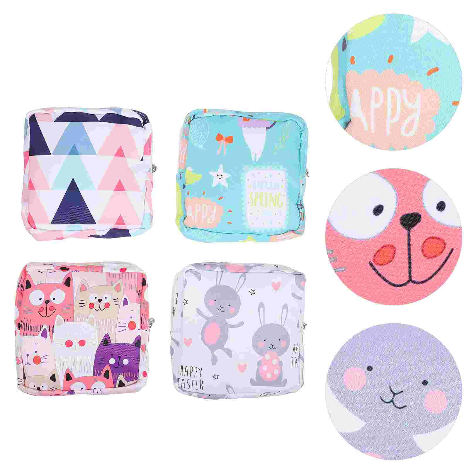 

4Pcs Fashionable Bags Toiletries Organizer Pouches for Girls (Assorted Color)