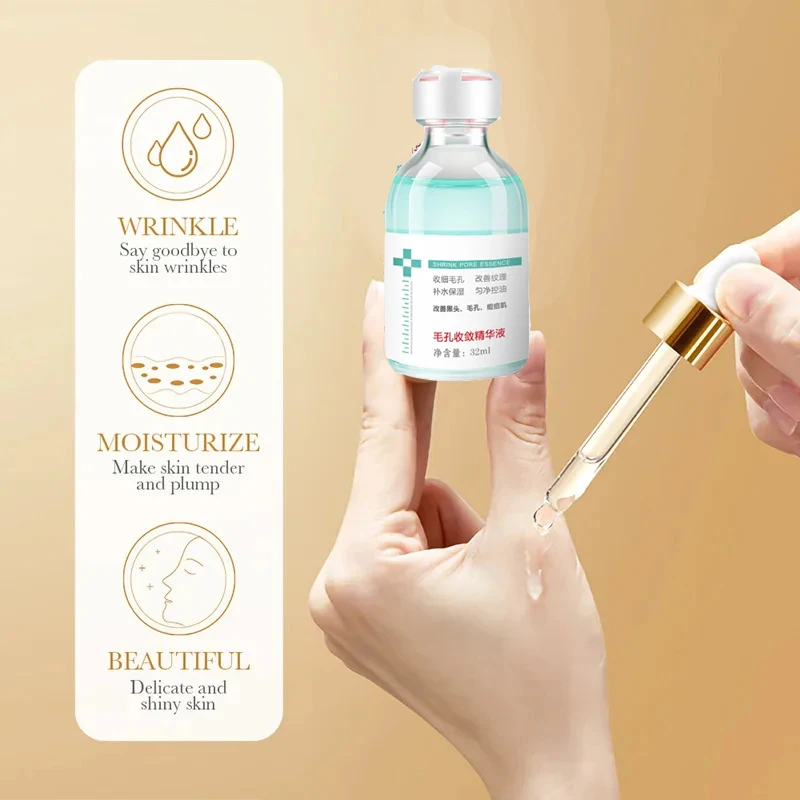 Lactobionic Acid Pore Shrink Face Serum Hyaluronic Acid Moisturizing Nourish Smooth Pores Repair Essence Firm Korean Cosmetics 2