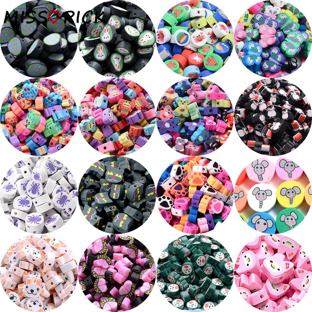 30-100pcs perles d'argile for bracelets faisant des perles d