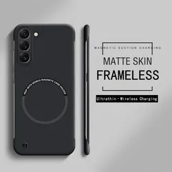 Luxury Matte Frameless Magnetic Thin Protective Case - Hard PC Back Cover - Galaxy A56 (Black)