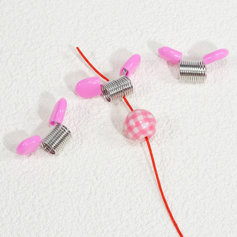 5 Stück Frühlingsperlenklemmen, kreatives Drahtenden-Schmuckherstellungswerkzeug, um Perlen zu verhindern, dass für DIY handgefertigte Armbänder und Halsketten fallen – Detail 2