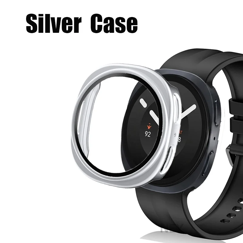 Premium Tempered Glass Screen Protector with PC Bumper Case for Galaxy Watch Accessories