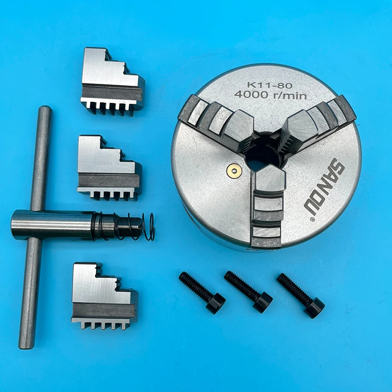 Mini Lathe Chuck 80MM 3 Jaw Self Centering Chuck K11 80 Scroll Chuck SANOU Brand Lathe Accessory