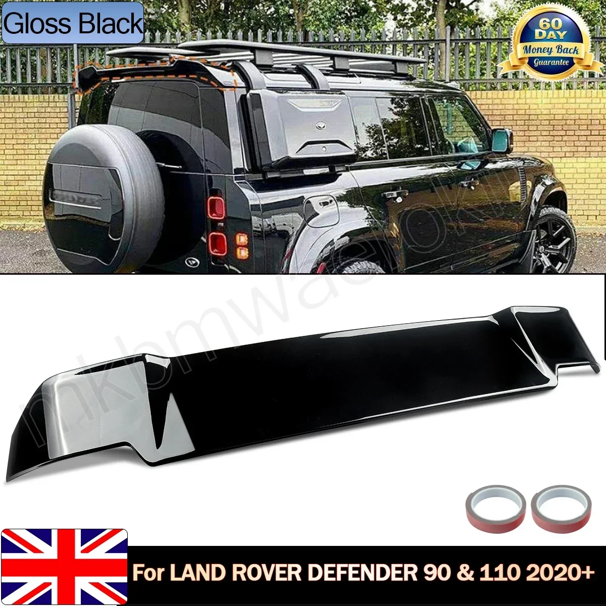 

Для Land Rover Defender 90/110 2020-2023 глянцевый черный Задний фотоспойлер