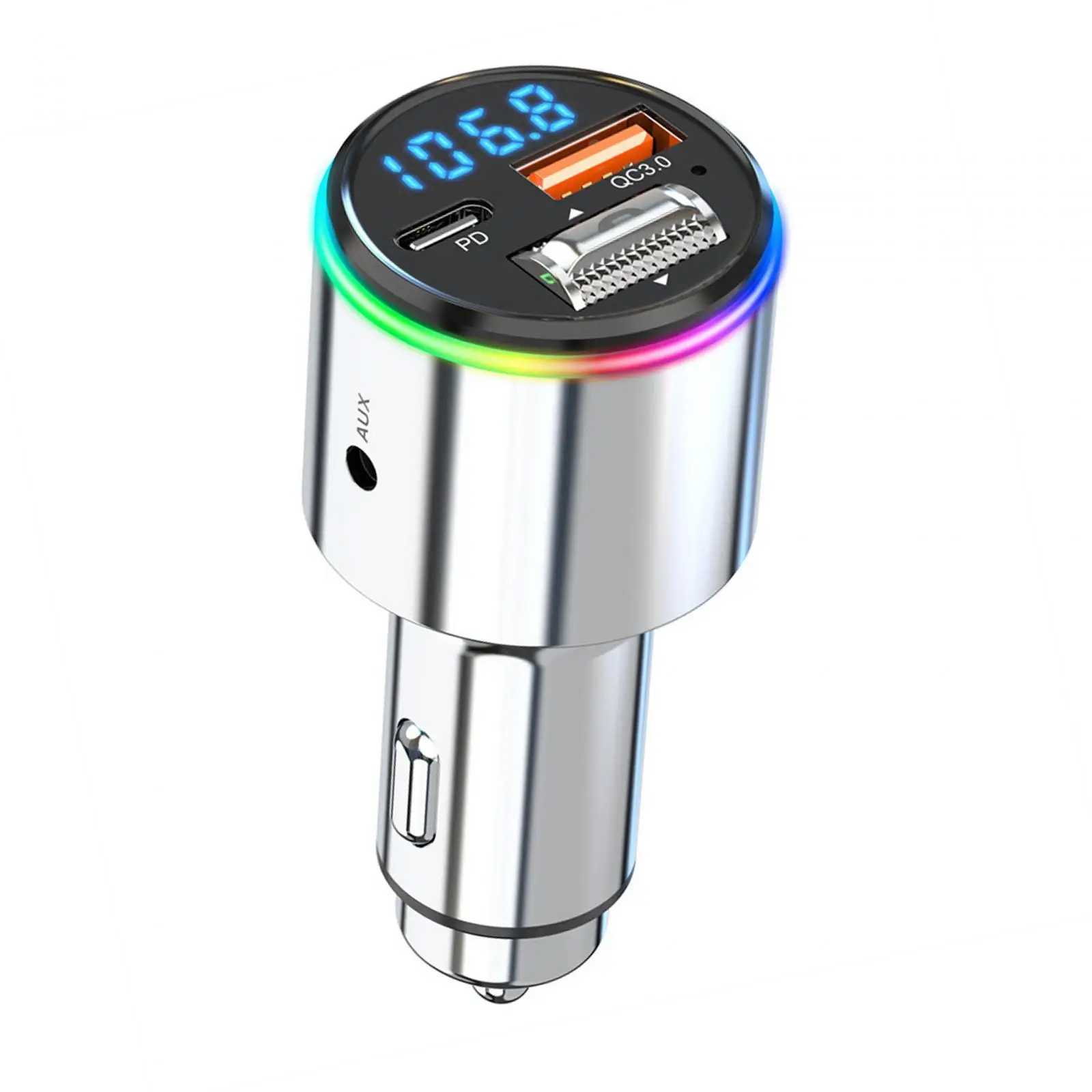 FM Transmitter for Car Cigarette Lighter Stable Connection Universal PD 30W Music Player FM Radio Adapter for Car Truck SUV