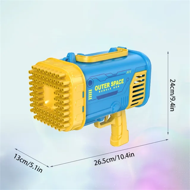 Upgraded Bubble Machine Bubble Machine With Light Bubble Solution 80 Holes Bubble Machine For Soft Plastic Unisex Kinder 4