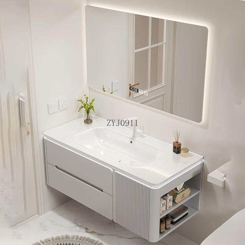 Bathroom Cabinet Washbasin Drawer Salon Station Multipurpose Multifunction Home Furniture Closed Storage Toilet Wc Column Shelf