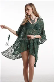 Women Clothes Beach Cover Up Korean Dress Plus Size Fashion Hot Bikini Hollow Out Sexy Tunic Female Print Polyester Sierra bikini and cover up set