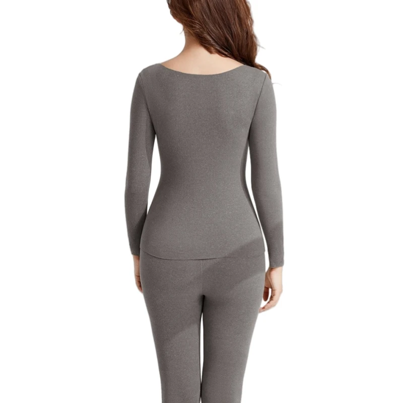Women's Seamless Thermal Underwear Set, Keep Warm in Winter, Long Sleeve Top and Bottom Suit