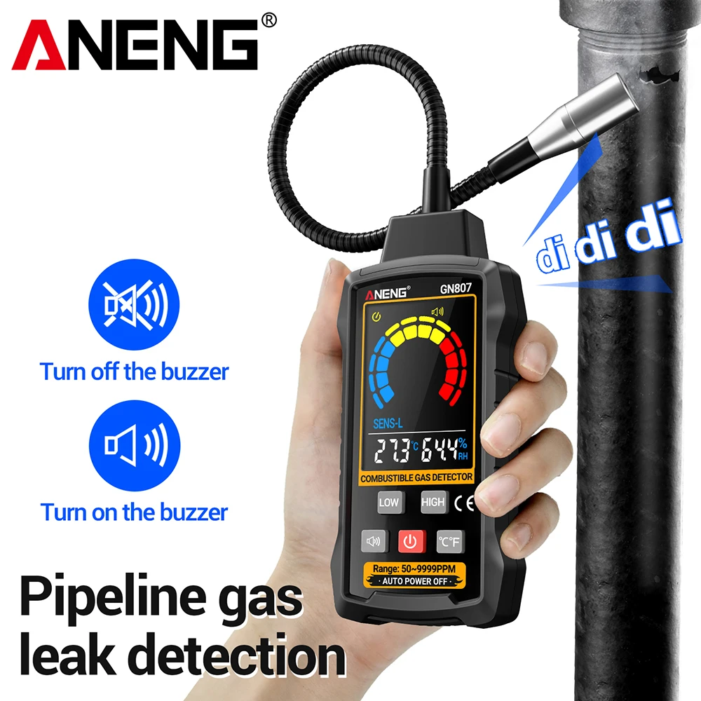 Combustible Gas Detector Gas Leakage Tester 50~10000PPM Car Air Conditioner AC Freon Halogen Household Natural Leak Detector