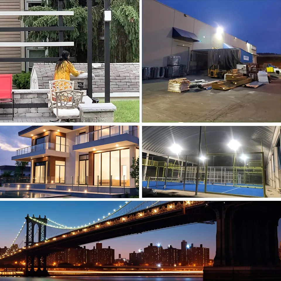 LED Flood Light AC175-265V IP66 PIR Motion Sensor 20W 30W 50W 70W 100W 150W 200W300W Waterproof For Garden Street Garage Lighting
