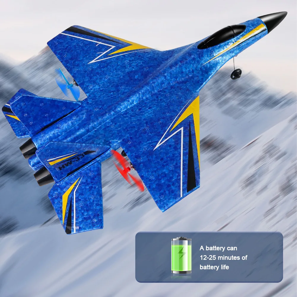 EHJRE Avion RC Planeur 2.4GHz Avec Gyroscope Et Veilleuse – Modèle Tri-canal En Mousse EPP, Parfait Pour Débutants Et Cadeaux