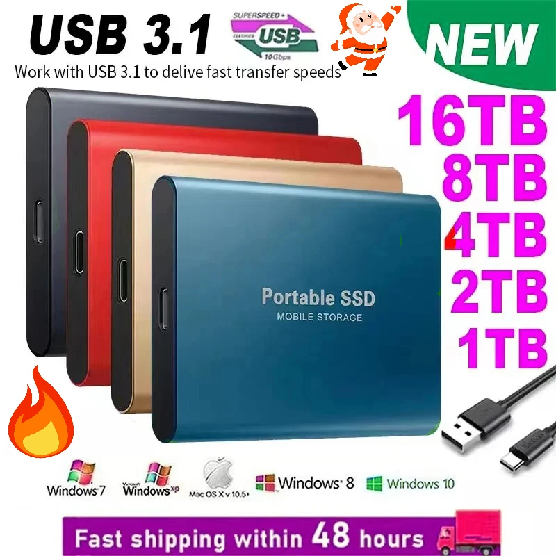 

High-speed External Solid State Drive 1TB Portable External Hard Drive ssd 2TB External hard disk ssd hard drive For Laptop Mac