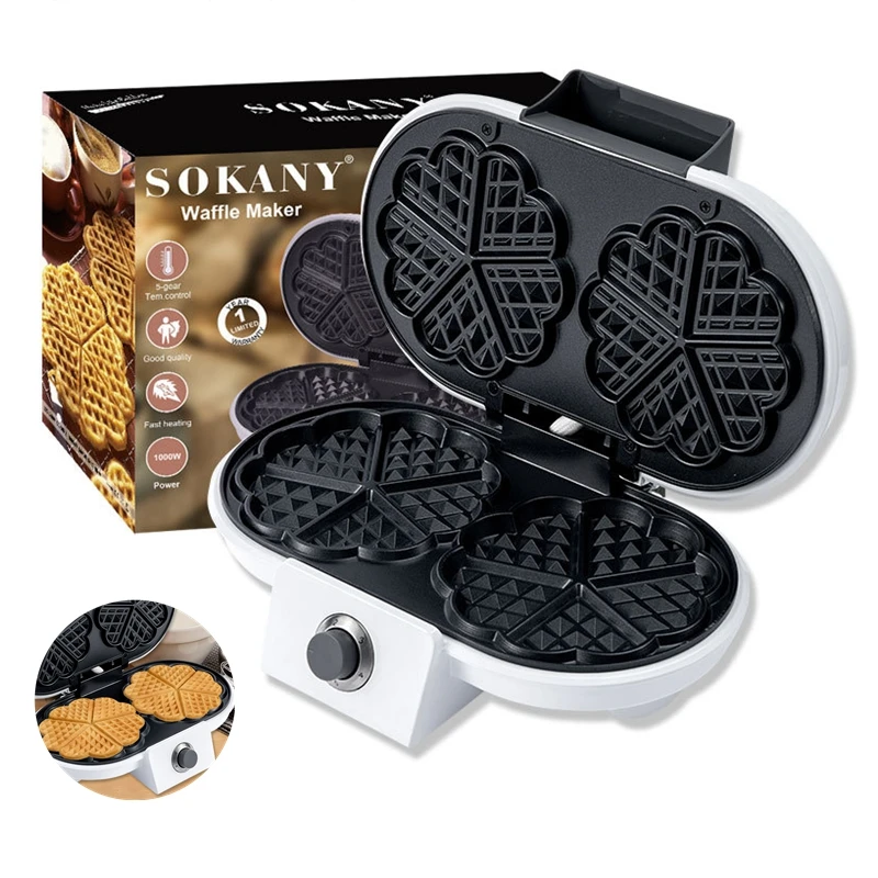 ElectricWafflesMakerDoublesidedHeatingEggCakeOvenIronNon
