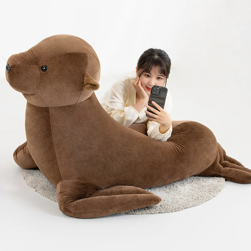 

Hot Large Kawaii Sea Lion Plush Toys Soft Marine Animal Cute Seal Stuffed Doll Gift Sleeping Pillow Novelty Toy For Kids