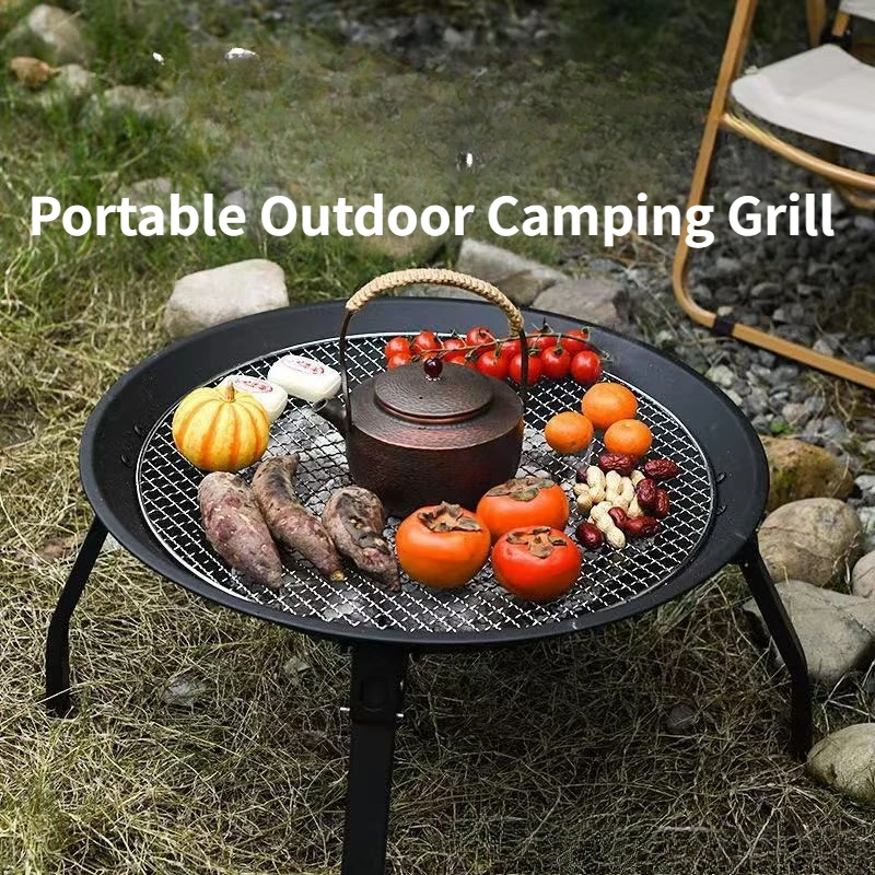 Portable Charcoal BBQ Grill Compact Outdoor Cooking Smokeless