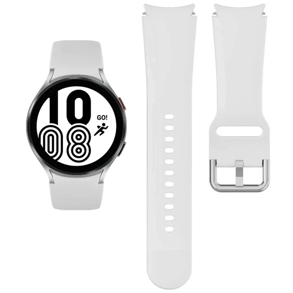 Sport Silicone Strap Band - No Gap Design, 20mm Bracelet