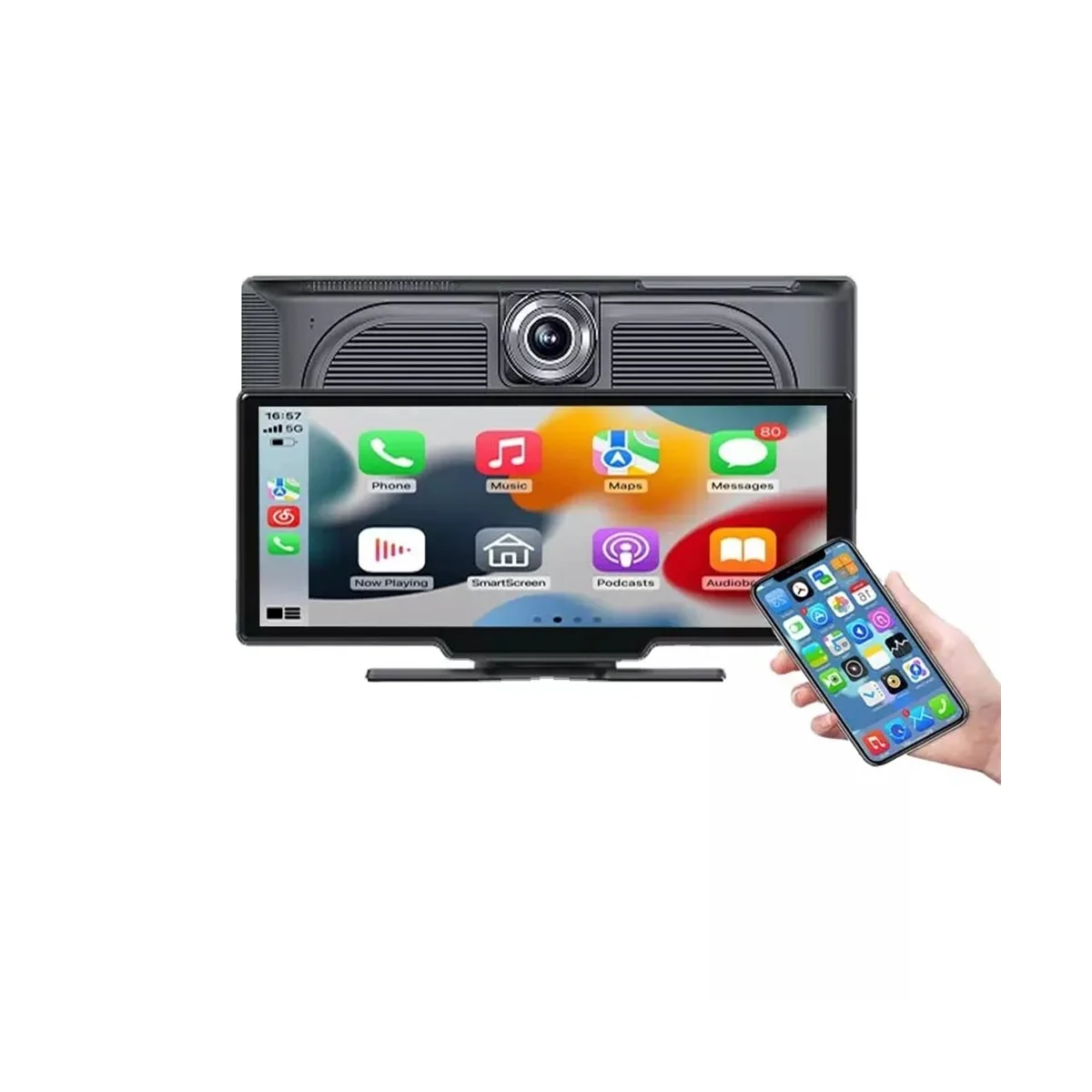 

Портативная беспроводная Автомагнитола Carplay и Android, автомагнитола с сенсорным экраном 10,26 дюйма, автомагнитола, видеорегистратор, камера заднего вида с Bluetooth