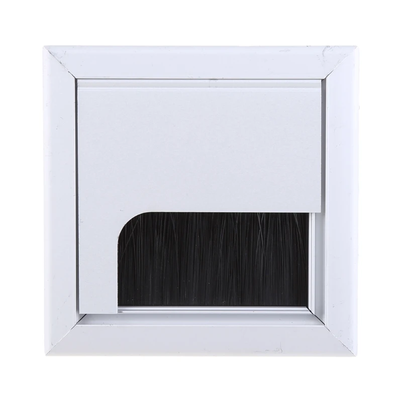 Aluminium Square Rectangle Desk Computer Wire Cable Outlet Insert Hole Cover Table Grommet Hardware