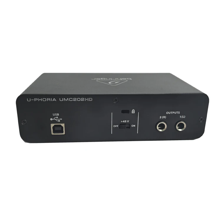 Behringers UMC202HD professional live streaming high-end USB external sound audio card computer recording guitar