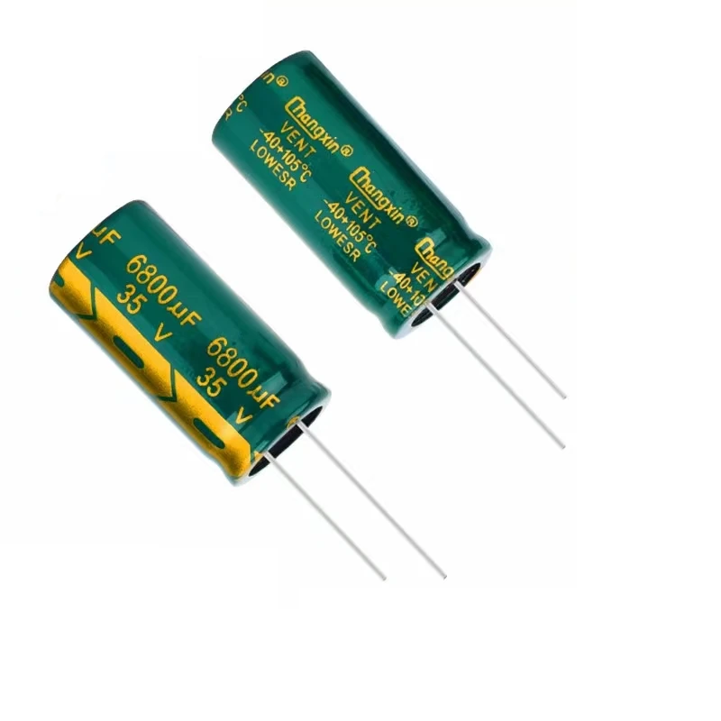 10/50/100 Pcs/Lot 35V82uF DIP Alta Freqüência Alumínio Capacitor Eletrolítico