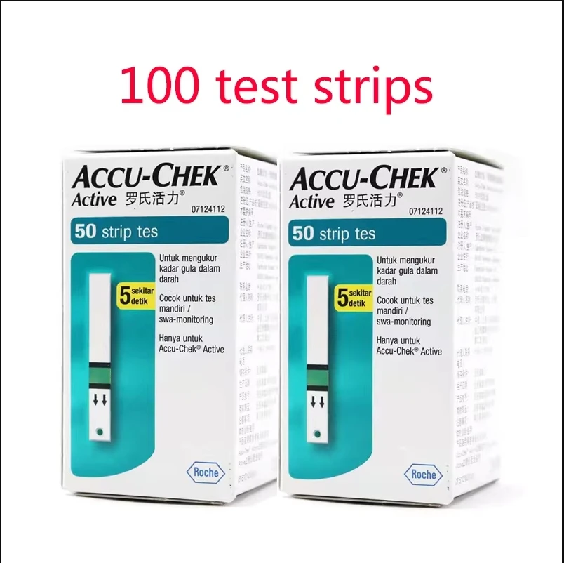 Blood Glucose Monitor Test Strips Accu Chek Active 50pcs 100pcs