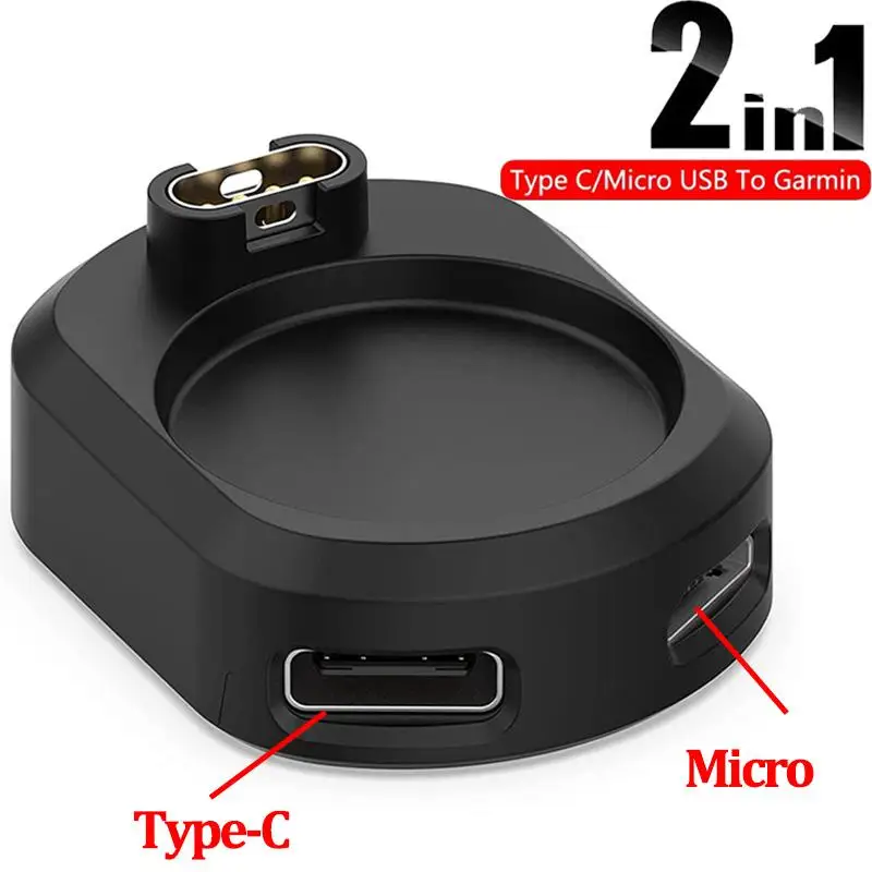 Dual-Port Micro USB & Type C Watch Charger Adapter - Portable Charging Solution