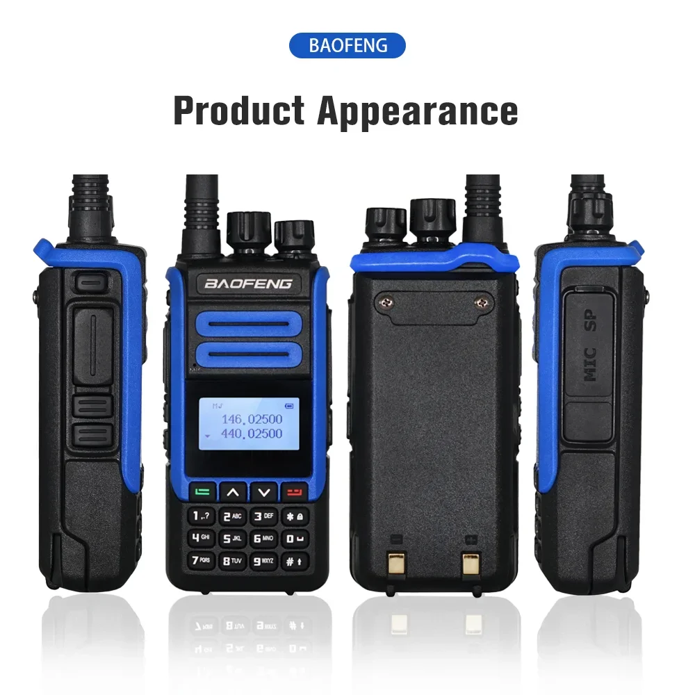 Baofeng BF-H7 Walkie Talkie 136-174 400-520MHz Channel 128 Two-Way Drop Resistant for Hotel Site Outdoor Use 6-segment reception