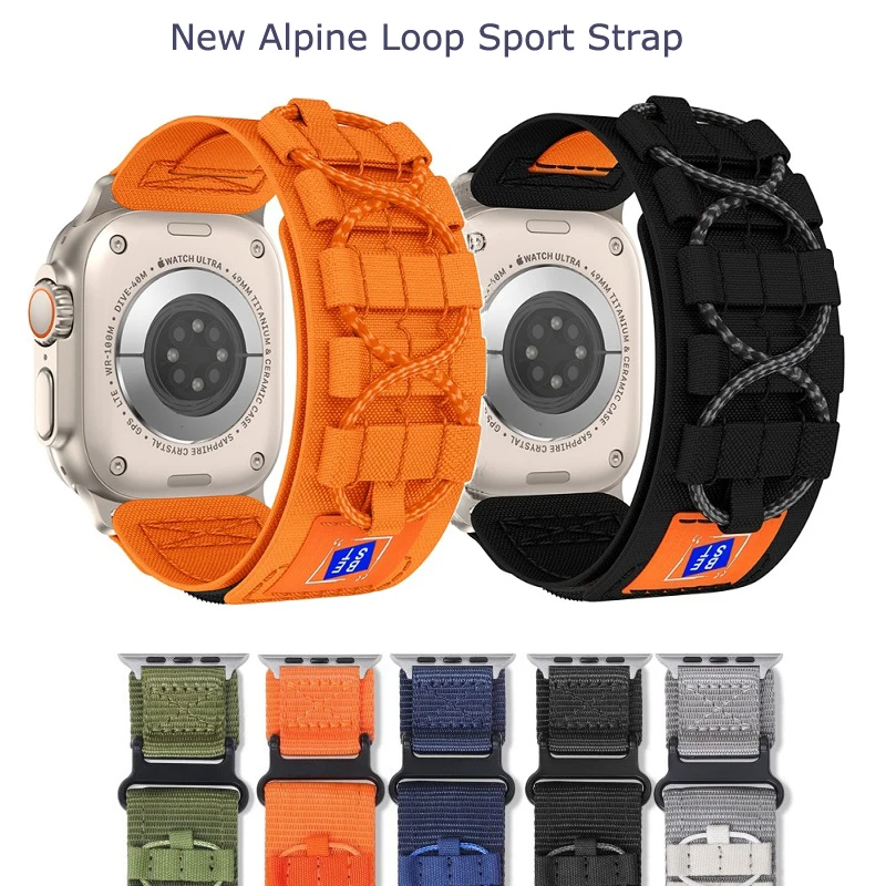 

Alpine Loop Sport Strap For Apple Watch Ultra 2 band 49mm 45mm 41mm 40mm 44mm 38mm 42mm Belt Bracelet iWatch Series 8 7 6 9 5 SE