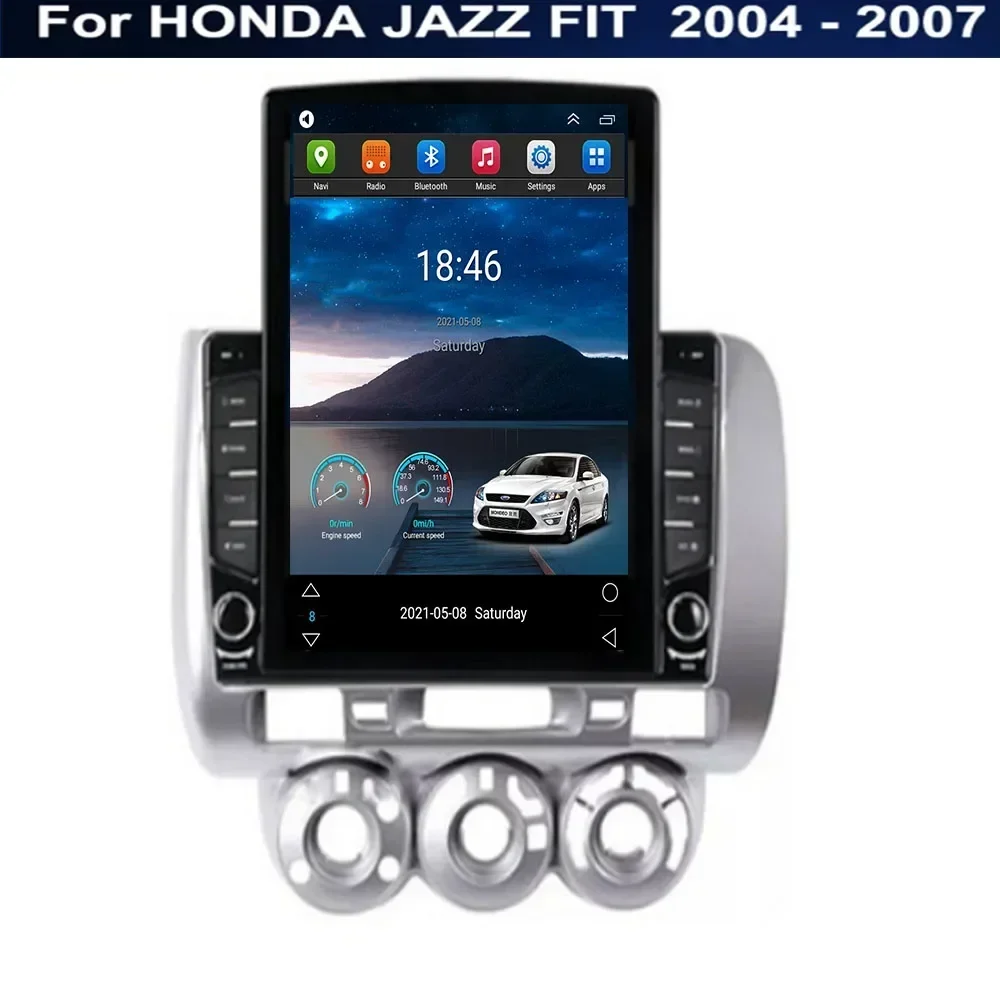 

For Tesla Style 2 Din Android 13 Car Radio For HONDA JAZZ FIT 2004 - 2007 Multimedia Video Player GPS Stereo Carplay DSP Camera