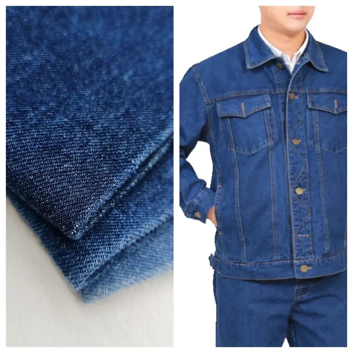 12-Ounce Washless Denim Fabric for Shoes Bags Wear-Resistant Mining Steel Workwear Denim Material from Mainland China