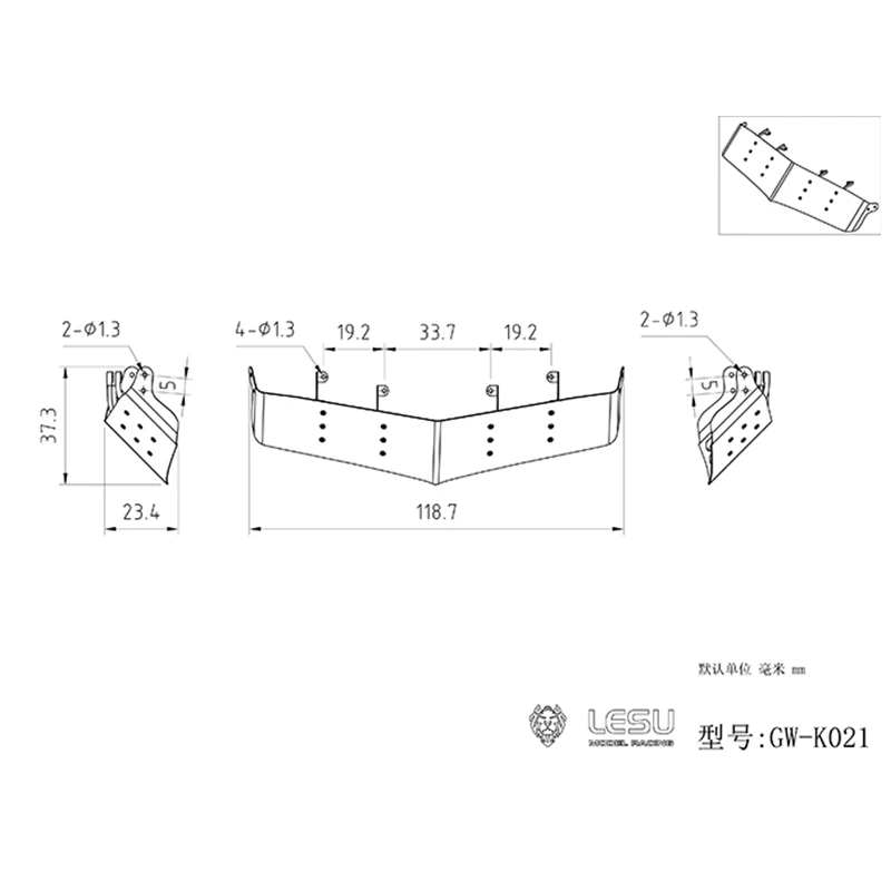 Rc Modell König Hauler Für TAMIYA Lkw Sonnenblende 1/14 Metall Upgrade Teile LESU Auto DIY Teile Spielzeug Lkw Teile